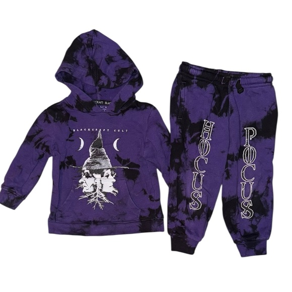 RARE* Blackcraft Cult Purple Tie-Dye Hocus Pocus Hoodie and Joggers Set - Picture 1 of 5